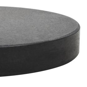 vidaXL Parasol Base Granite 20 kg Round Black (Option: as picture)