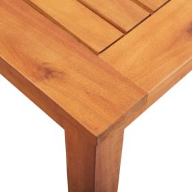 vidaXL Patio Table 59"x35.4"x29.1" Solid Acacia Wood (Option: as picture)