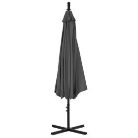 vidaXL Cantilever Garden Parasol with Steel Pole 118.1" Anthracite (Option: as picture)