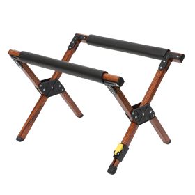 Folding Cooler Stand Frame Aluminum Alloy Adjustable Foldable Portable Outdoor Camping Ice Box Stand Holder Wood Grain Color (Option: Adjustable Wood grain color)