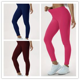 Women's Yoga Pants High Waist Lift High Elastic Tight Fitness Trousers (Option: Set2-S)