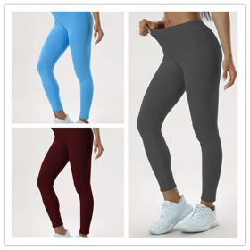 Women's Yoga Pants High Waist Lift High Elastic Tight Fitness Trousers (Option: Set4-S)