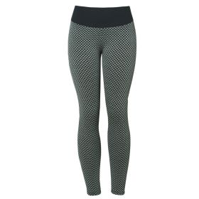 Plaid Leggings Fitness Yoga Pants Women's Seamless High Waist Breathable Gym Leggings (Option: Dark Grey-S)