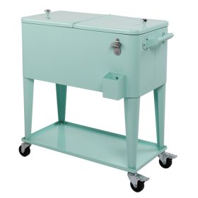 Mint Green Freezer Insulation Trolley 91x84.5x38.5cm Rectangular Plastic Box Freeze Insulation (Option: Mintgreen)