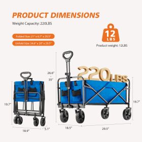 Foldable Carriage For Camping And Shopping (Option: Small sizeBU)